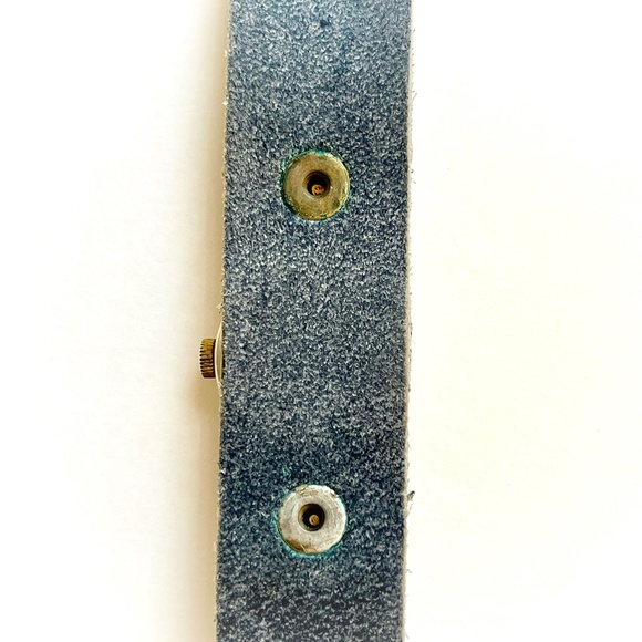 Ventex Antimagnetic Windup Brass Toned Blue Suede Strap Bumblebee Watch main image 9